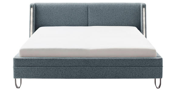 POLSTERBETT Beleuchtung 140/200 cm in Grau - Schwarz/Grau, MODERN, Textil/Metall (140/200cm) - Novel