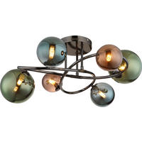DECKENLEUCHTE 65/25 cm   - Grau, Design, Glas/Metall (65/25cm) - Collet's Monde