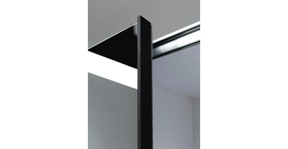 SCHWEBETÜRENSCHRANK  in Eiche Artisan  - Schwarz/Eiche Artisan, KONVENTIONELL, Glas/Holzwerkstoff (175/205/62cm) - Carryhome