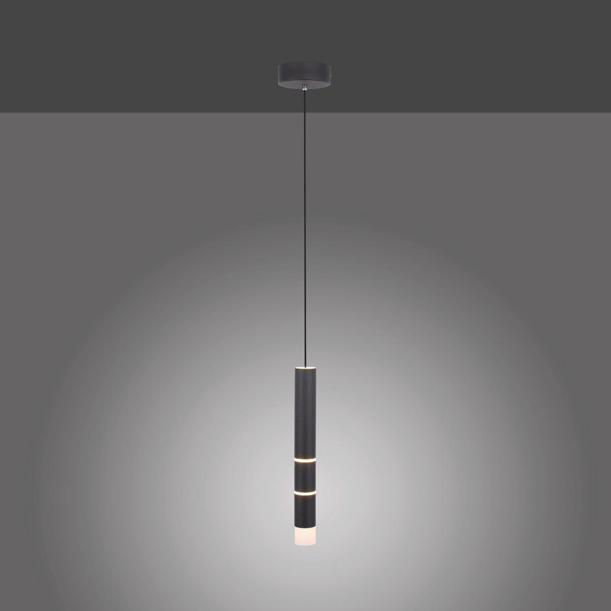 LED-HÄNGELEUCHTE 12/12/120 cm  - Schwarz, Design, Kunststoff/Metall (12/12/120cm) - Neuhaus PURE