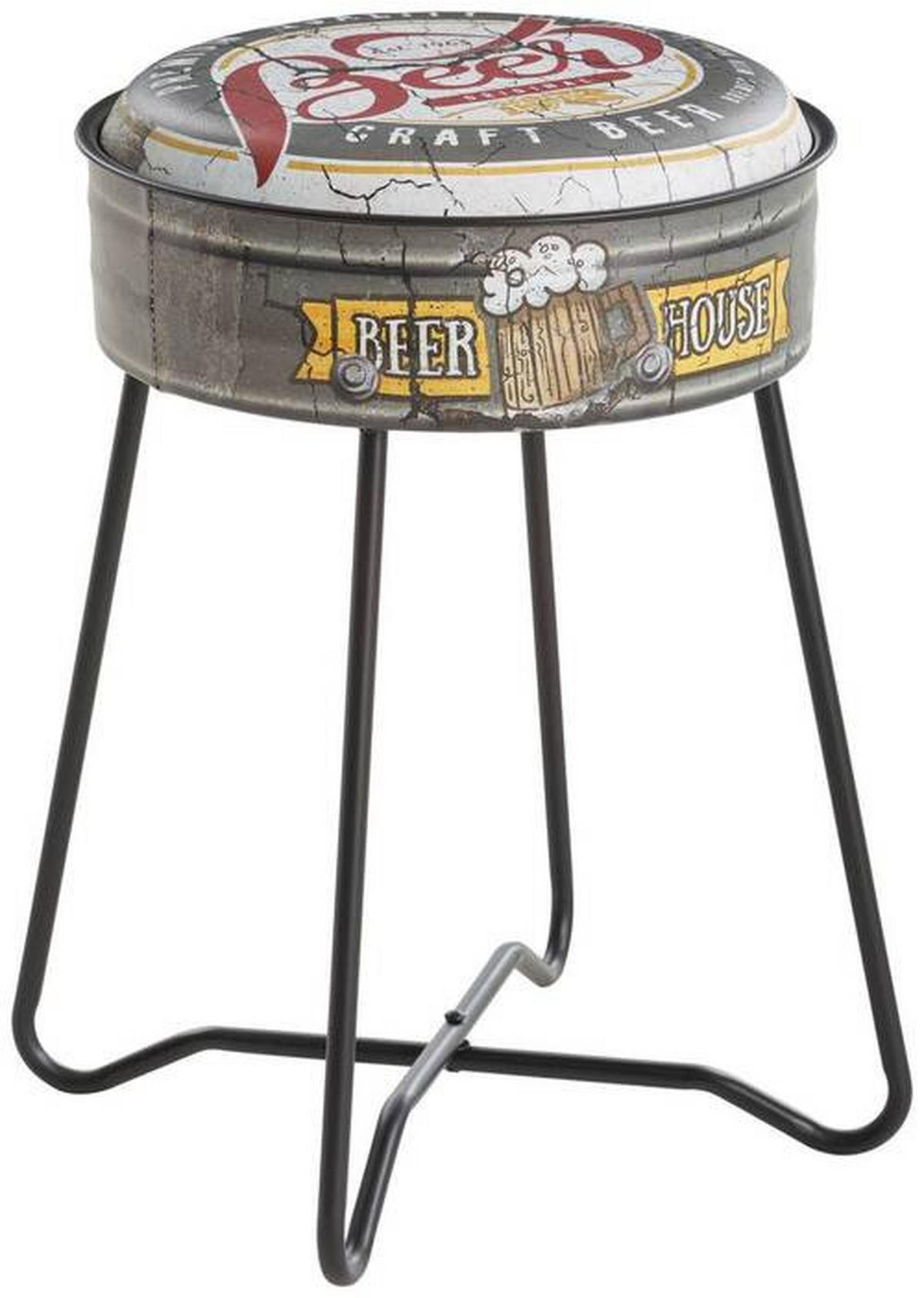 TABURE metal  višebojno, crna        - višebojno/crna, Trend, metal (44/52/44cm) - Xora