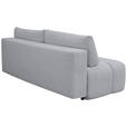 BOXSPRINGSOFA in Chenille Hellgrau  - Hellgrau/Schwarz, MODERN, Kunststoff/Textil (210/72/105cm) - Cantus