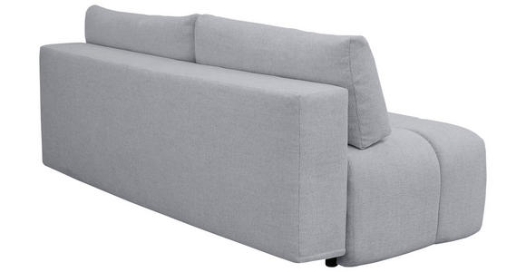 BOXSPRINGSOFA in Chenille Hellgrau  - Hellgrau/Schwarz, MODERN, Kunststoff/Textil (210/72/105cm) - Cantus