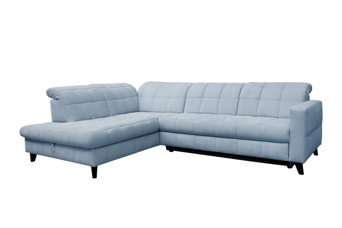 SAROKKANAPÉ textil kék  - fekete/kék, Design, textil/fa (216/297cm) - Xora