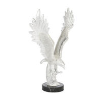PASĂRE DECORATIVĂ - argintiu/negru, Design, sticlă (50/33/93,3cm) - Ambia Home