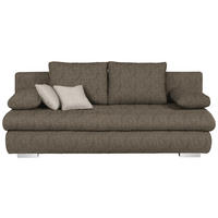 SOFA LEŽAJ braon  - boja hroma/siva, Dizajnerski, tekstil/plastika (205/88/96cm) - Ti'me