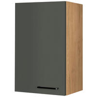 KÜCHENOBERSCHRANK 45/72/35 cm  in Grün, Eichefarben  - Eichefarben/Schwarz, MODERN, Holzwerkstoff/Metall (45/72/35cm) - Nobilia