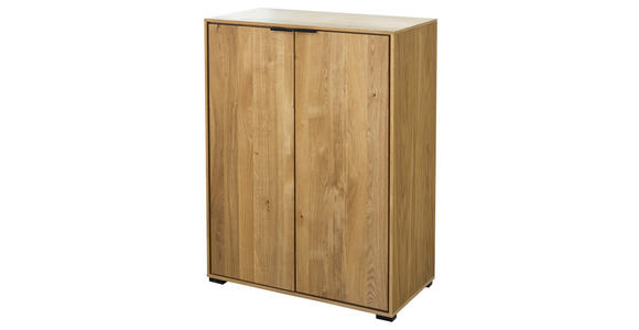 AKTENSCHRANK Eiche furniert, massiv Eichefarben  - Eichefarben, Natur, Holz/Holzwerkstoff (73/97/40cm) - Linea Natura