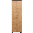 GARDEROBENSCHRANK 60/200/34 cm  - Eichefarben/Anthrazit, Design, Holzwerkstoff/Metall (60/200/34cm) - Moderano