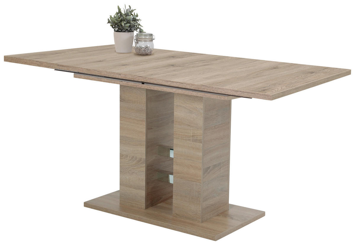 ESSTISCH in Holzwerkstoff 140-220/90/76 cm  - Eichefarben, Design, Holzwerkstoff (140-220/90/76cm) - MID.YOU