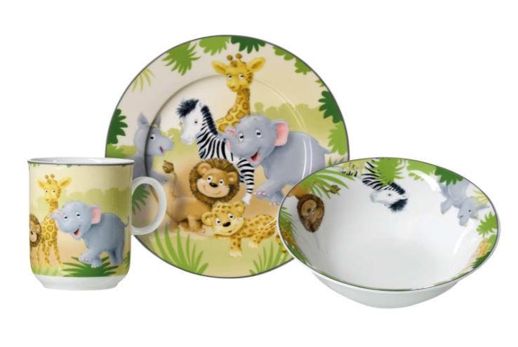 KINDERBECHER Afrikatiere  - Gelb/Weiß, KONVENTIONELL, Keramik (11/8/9cm) - Ritzenhoff Breker