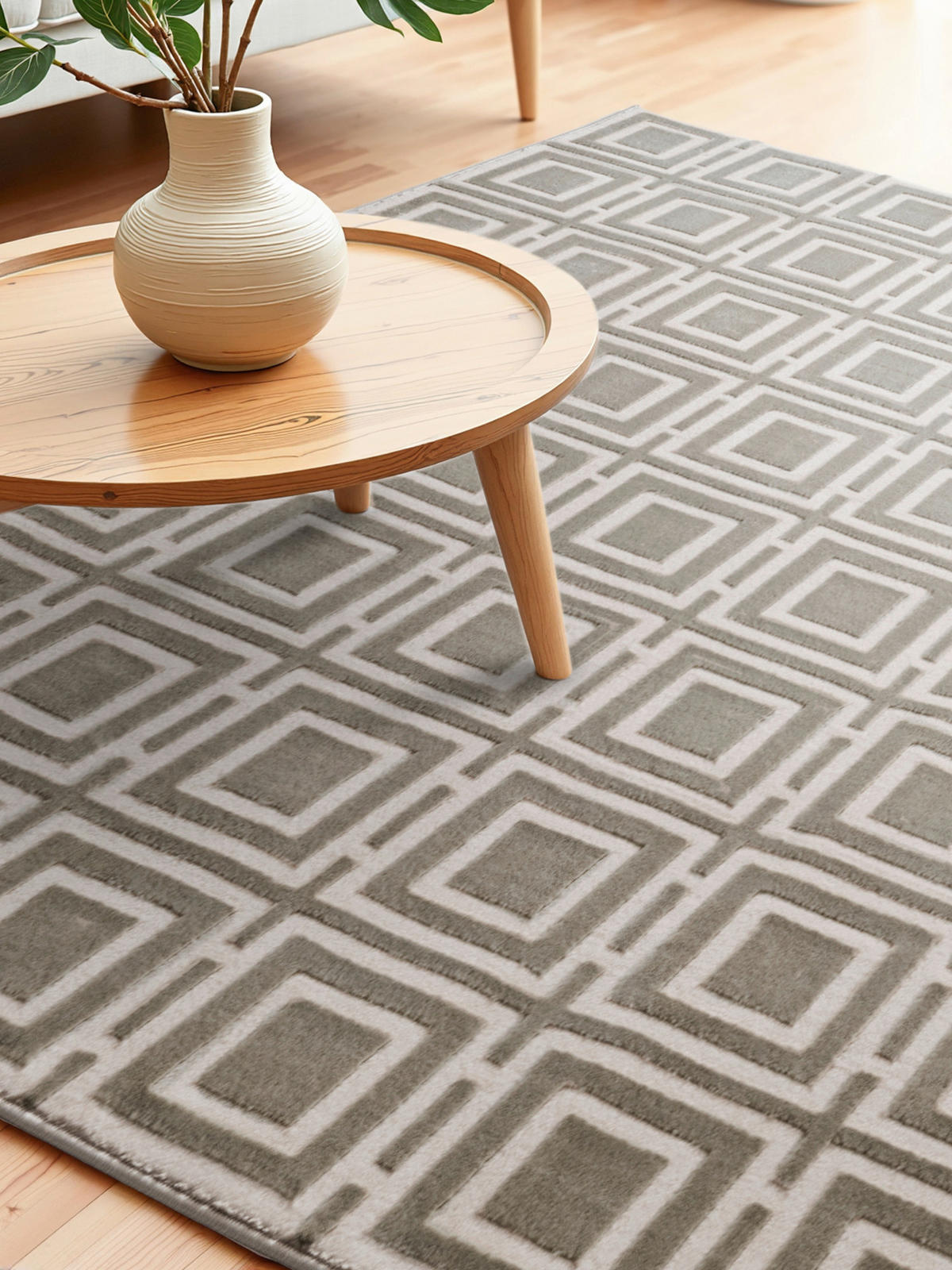 FLACHWEBETEPPICH 200/280 cm Perles Creme, Grau rechteckig  - Creme/Grau, Design, Kunststoff (200/280cm) - Elle Decoration