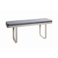 SITZBANK 115/48/36 cm Samt Anthrazit, Kaschmir  - Kaschmir/Anthrazit, KONVENTIONELL, Textil/Metall (115/48/36cm)