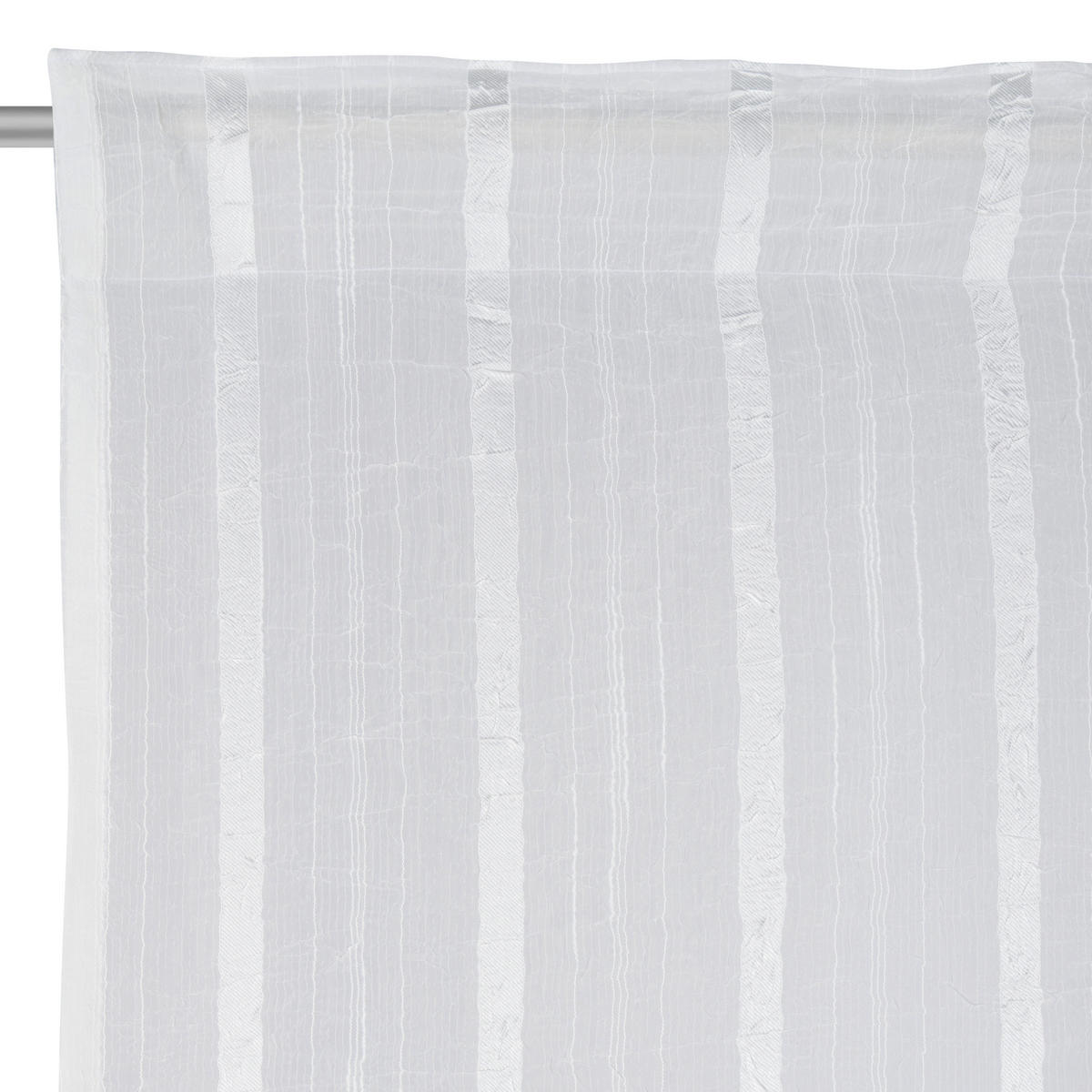 KONČANA ZAVESA  prosojno  140/280 cm   - bela, Basics, tekstil (140/280cm) - Esposa