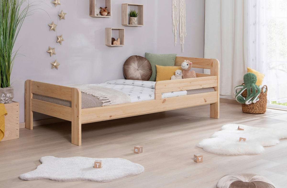 BETT in Naturfarben  - Naturfarben, MODERN, Holz (100/200cm) - Livetastic
