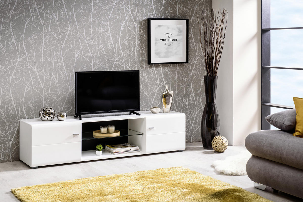 TV-ÁLLVÁNY fehér  - fehér, Basics, faalapú anyag (170/41,5/41cm) - Carryhome