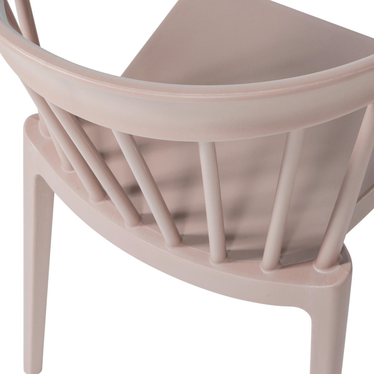 GARTENSTUHL-SET Kunststoff, Naturmaterialien Lachsfarben  - Lachsfarben, MODERN, Naturmaterialien/Kunststoff (52/75/53cm) - Livetastic