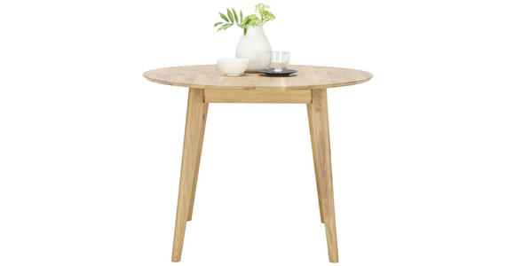 ESSTISCH 100/100/76 cm Wildeiche massiv Holz Eichefarben rund  - Eichefarben, Design, Holz (100/100/76cm) - Cantus