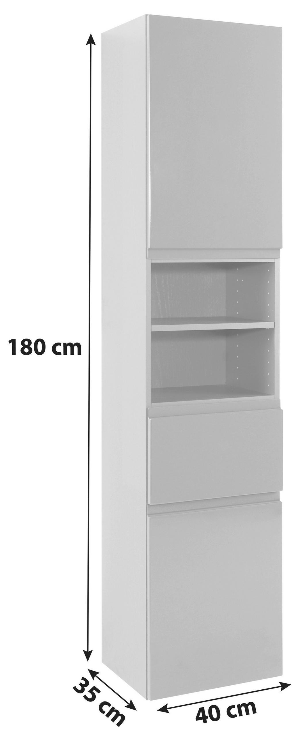 VYSOKÁ SKŘÍŇ, barvy grafitu, barvy grafitu, 40/180/35 cm - barvy grafitu, Design, kompozitní dřevo (40/180/35cm) - Held