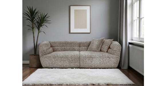 BIGSOFA Chenille Braun  - Schwarz/Braun, KONVENTIONELL, Kunststoff/Textil (240/75/105cm) - Carryhome