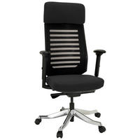 SNURRSTOL  i nätklädsel, flatväv svart  - aluminiumfärg/svart, Modern, metall/textil (68/119/55cm) - MID.YOU