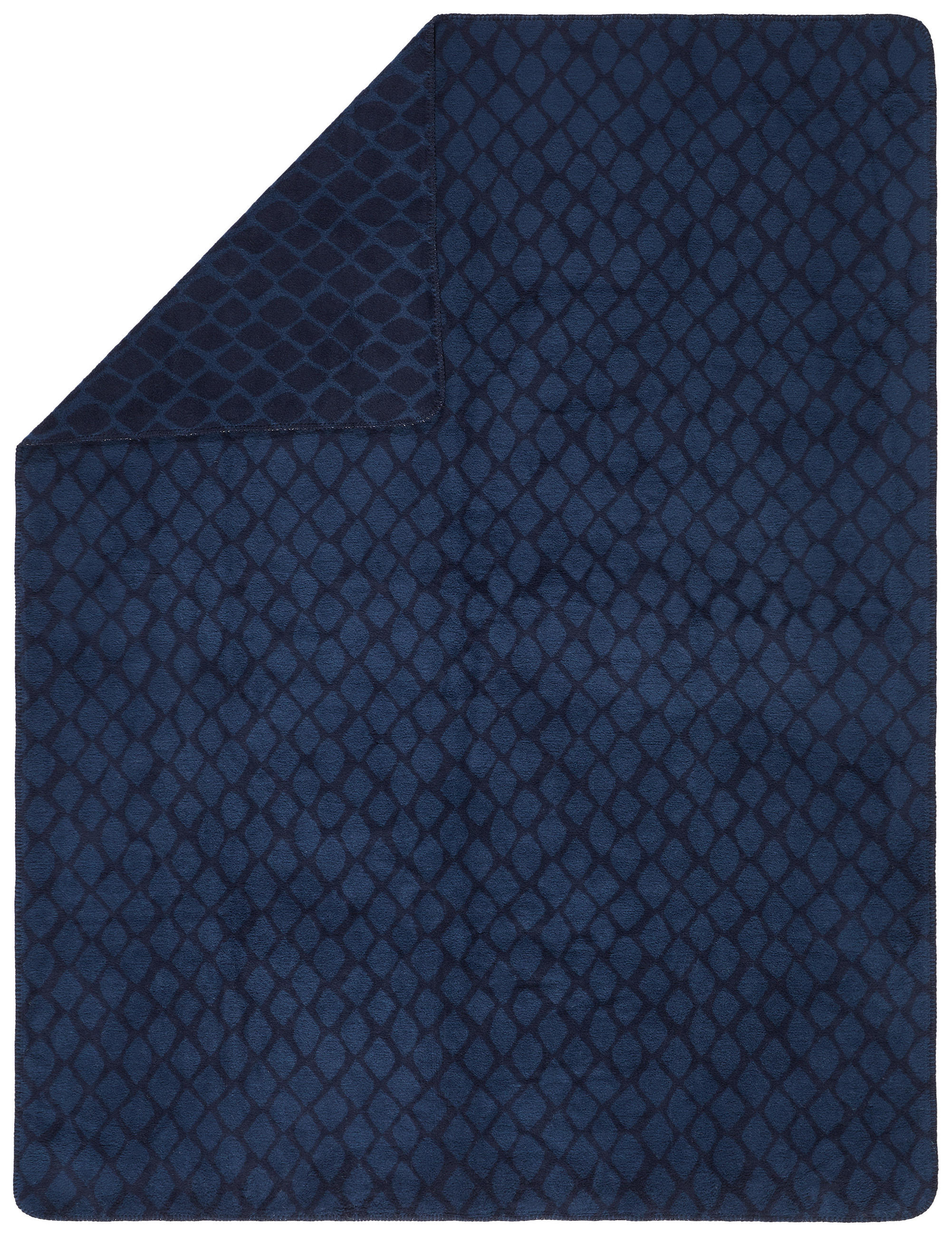 PLÄD Snako 150/200 cm  - blå, Basics, textil (150/200cm) - Dieter Knoll