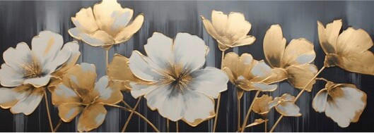 ALUMINIUMBILD Blumen  - Multicolor, Basics, Metall (140/50/2cm) - Euroart