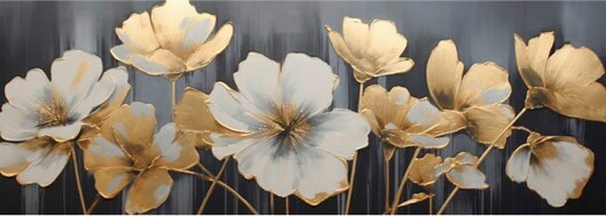 ALUMINIUMBILD Blumen  - Multicolor, Basics, Metall (140/50/2cm) - Euroart