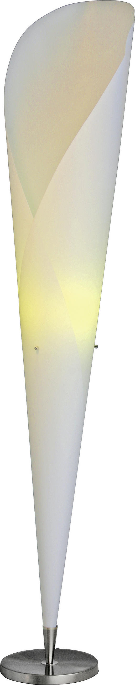 STEHLEUCHTE 30/162 cm    - Chromfarben/Weiß, KONVENTIONELL, Kunststoff/Metall (30/162cm) - Näve