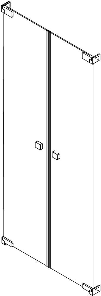 DUSCHTÜR Schwarz  80/200 cm  - Schwarz, MODERN, Glas/Metall (80/200cm) - Schöner Wohnen