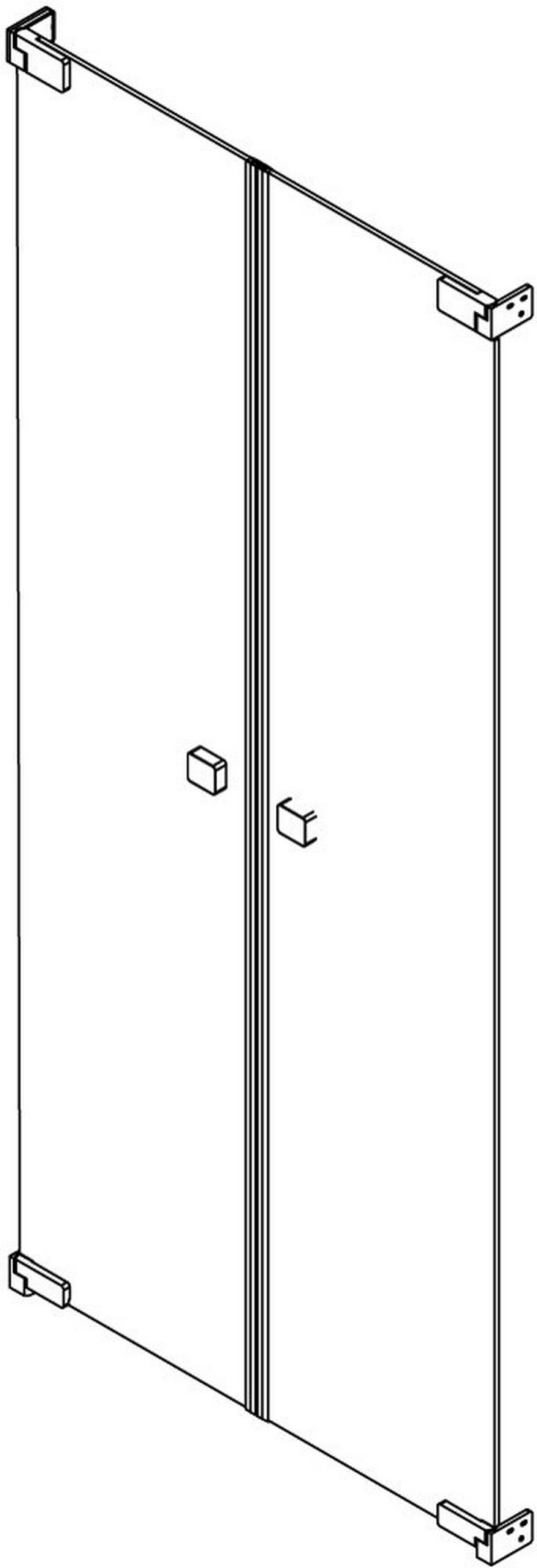 DUSCHTÜR Schwarz  80/200 cm  - Schwarz, MODERN, Glas/Metall (80/200cm) - Schöner Wohnen