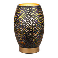 TISCHLEUCHTE 15/15/23 cm   - Goldfarben/Schwarz, Basics, Metall (15/15/23cm)