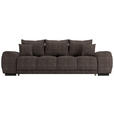 BIGSOFA  in Chenille Graphitfarben  - Schwarz/Graphitfarben, KONVENTIONELL, Kunststoff/Textil (266/89/104cm) - Carryhome
