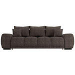 BIGSOFA  in Chenille Graphitfarben  - Schwarz/Graphitfarben, KONVENTIONELL, Kunststoff/Textil (266/89/104cm) - Carryhome