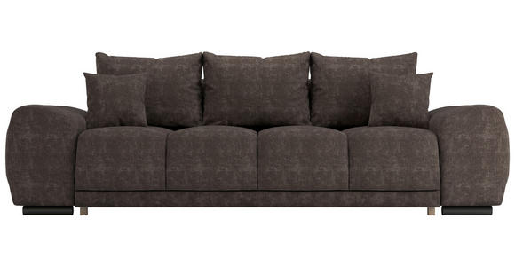 BIGSOFA  in Chenille Graphitfarben  - Schwarz/Graphitfarben, KONVENTIONELL, Kunststoff/Textil (266/89/104cm) - Carryhome
