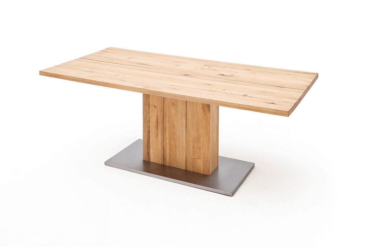ESSTISCH Balkeneiche massiv rechteckig Eichefarben  - Eichefarben, Design, Holz/Holzwerkstoff (160/90/77cm) - Livetastic