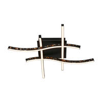 LED-DECKENLEUCHTE     - Schwarz, Basics, Kunststoff/Metall (64,5/64,5/10cm) - Briloner
