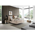 BOXSPRINGBETT 200/200 cm,  in Creme, motorische Verstellbarkeit, Matratzen, H3 + H3 = fest  - Creme/Schwarz, Design, Kunststoff/Textil (200/200cm) - Dieter Knoll
