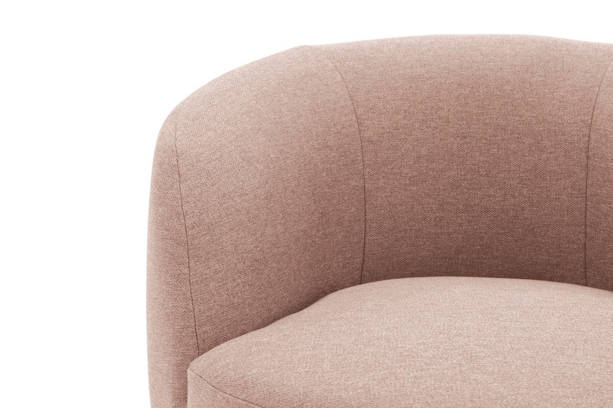SESSEL Webstoff Rosa    - Schwarz/Rosa, Design, Textil/Metall (72/74/76cm) - MID.YOU