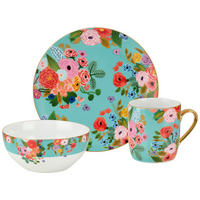 REGGELIZŐ ÉTKÉSZLET  - türkiz/többszínű, Trend, kerámia - Landscape