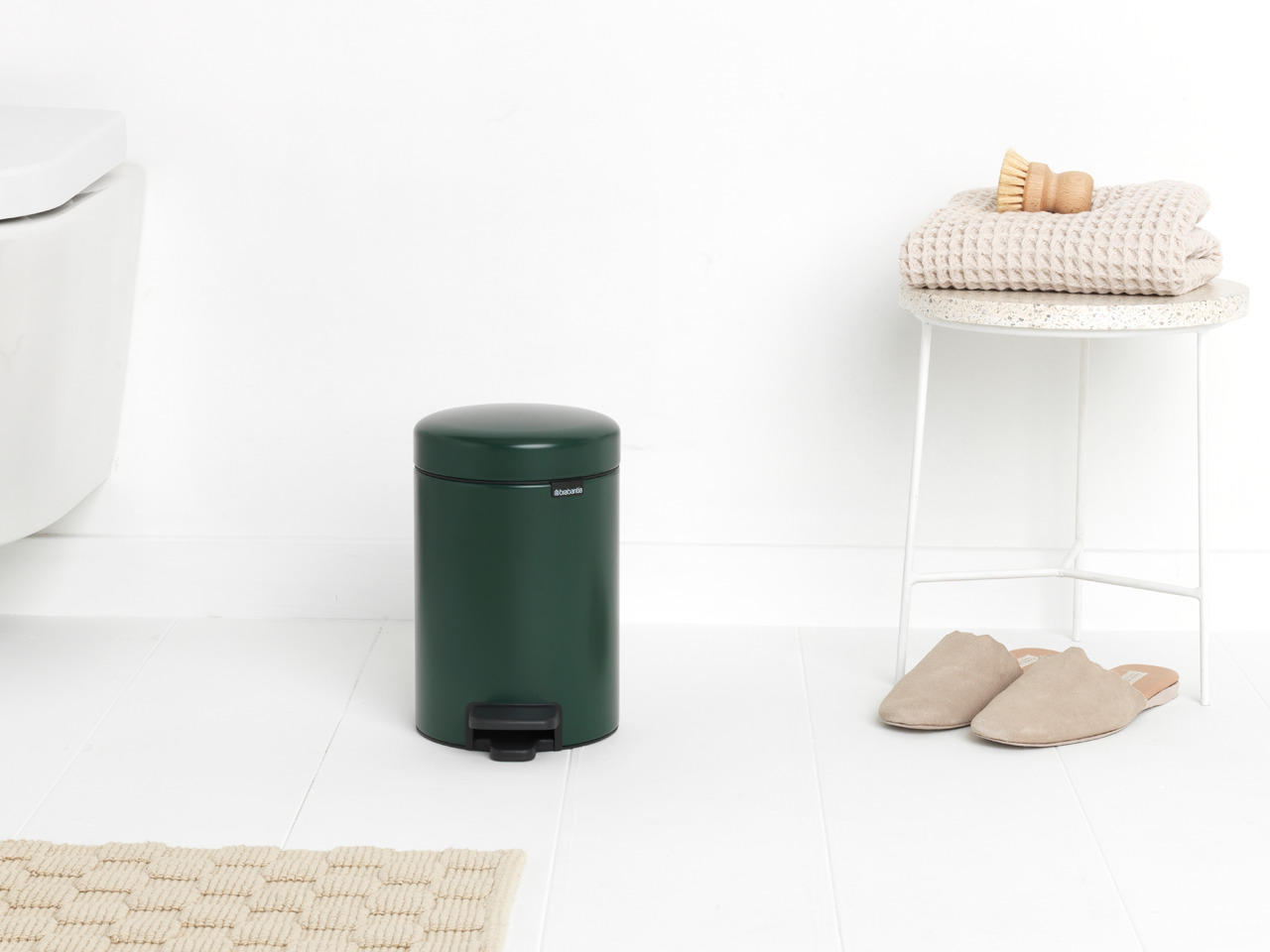ABFALLEIMER NEW ICON 3 L  - Dunkelgrün, Design, Kunststoff/Metall (16,8/26,4/23,5cm) - Brabantia