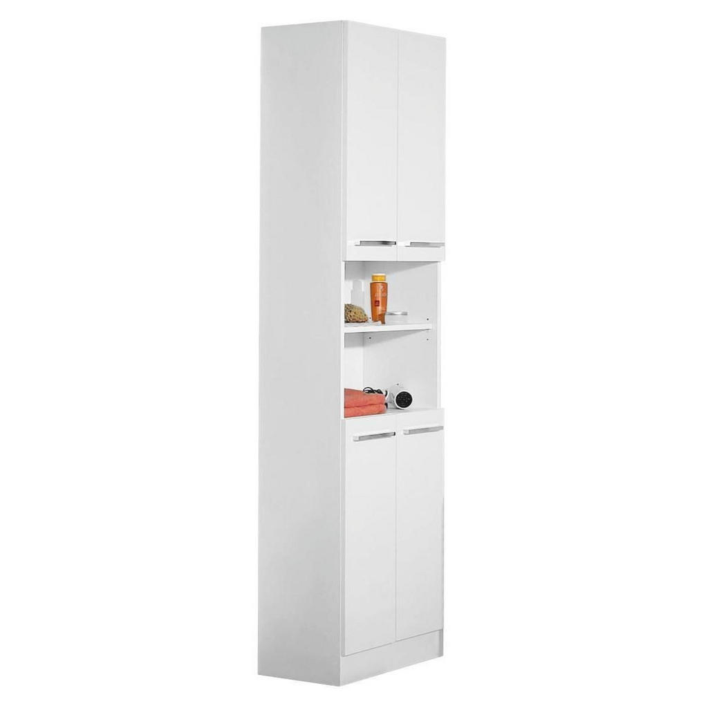 Carryhome VYSOKÁ SKRINKA, biela, biela, 50/195,5/33 cm