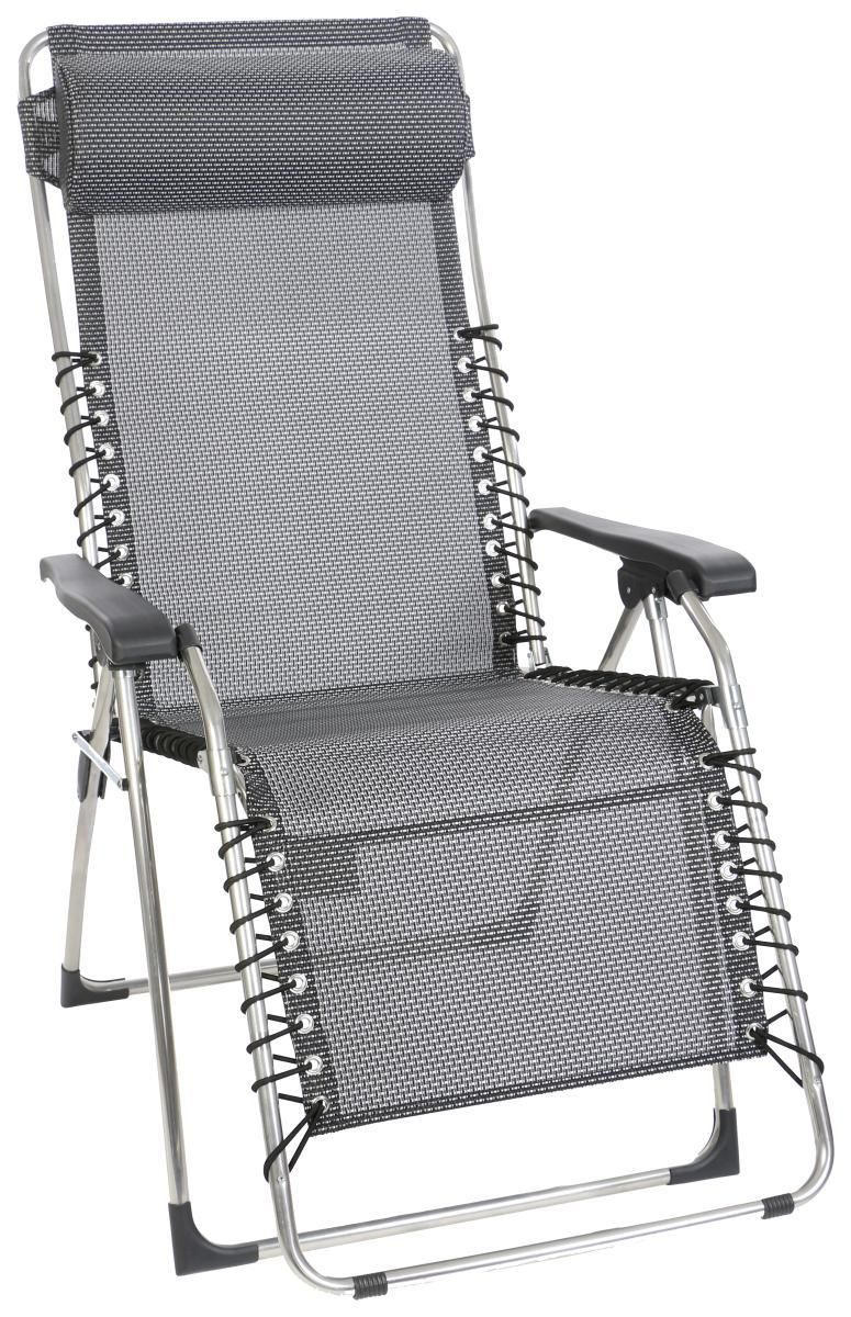 GARTEN-RELAXSESSEL 71/130/78 cm  - Anthrazit/Silberfarben, KONVENTIONELL, Kunststoff/Textil (71/130/78cm)