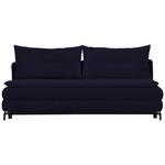 SCHLAFSOFA  in Flachgewebe Schwarz  - Schwarz, MODERN, Textil/Metall (208/73/92/102cm) - Novel