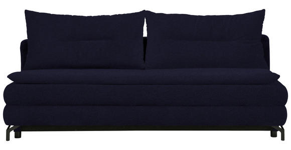 SCHLAFSOFA  in Flachgewebe Schwarz  - Schwarz, MODERN, Textil/Metall (208/73/92/102cm) - Novel