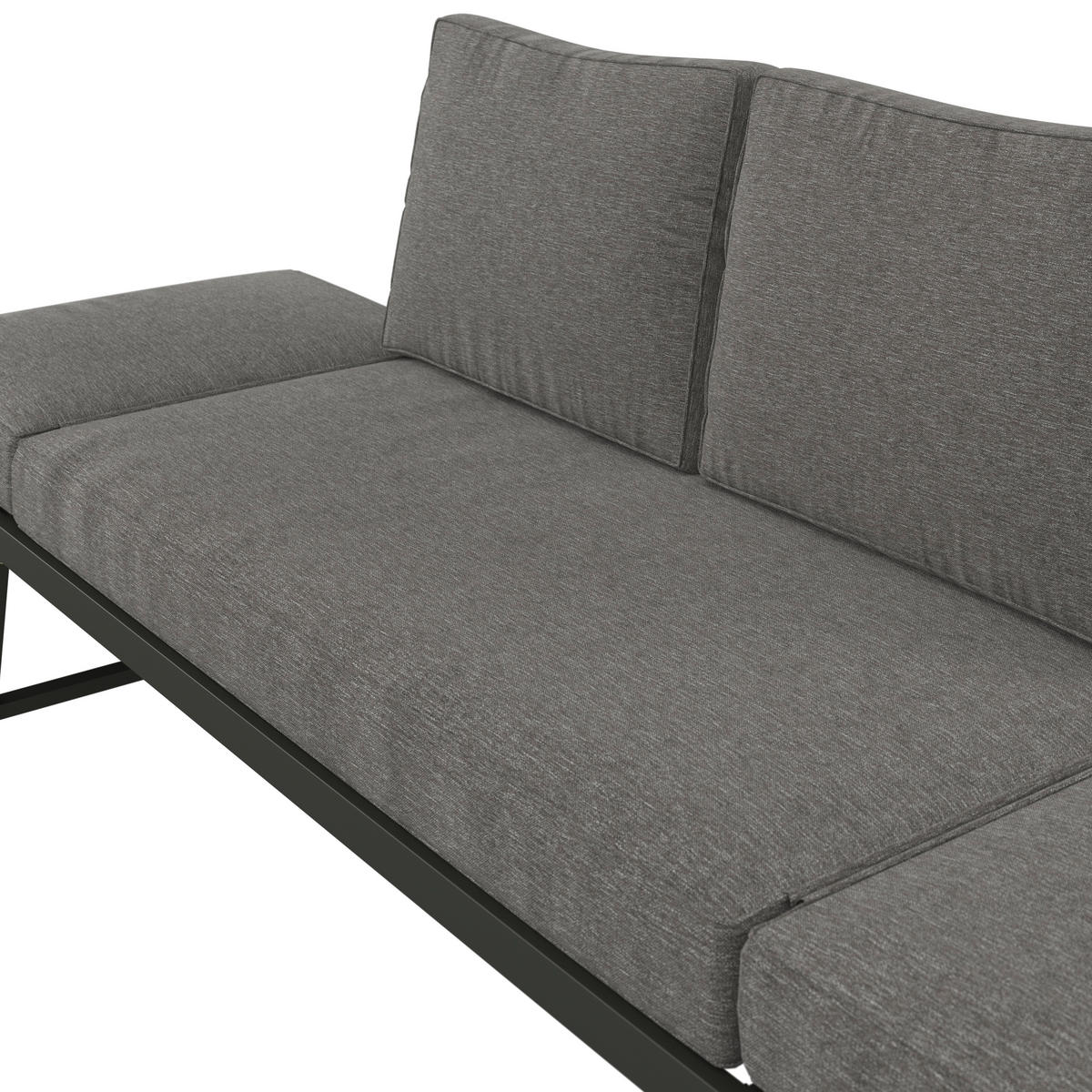 GARTENBANK 220/163/68/70 cm  Stahl  - Grau, MODERN, Metall (220/163/68/70cm) - Ambia Garden
