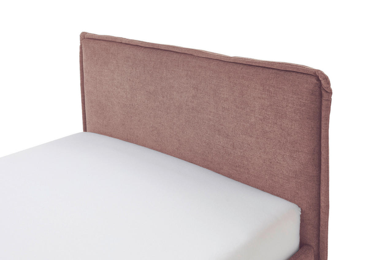 POLSTERBETT 90/200 cm  in Rosa  - Eichefarben/Birkefarben, Konventionell, Holz/Textil (90/200cm) - home24