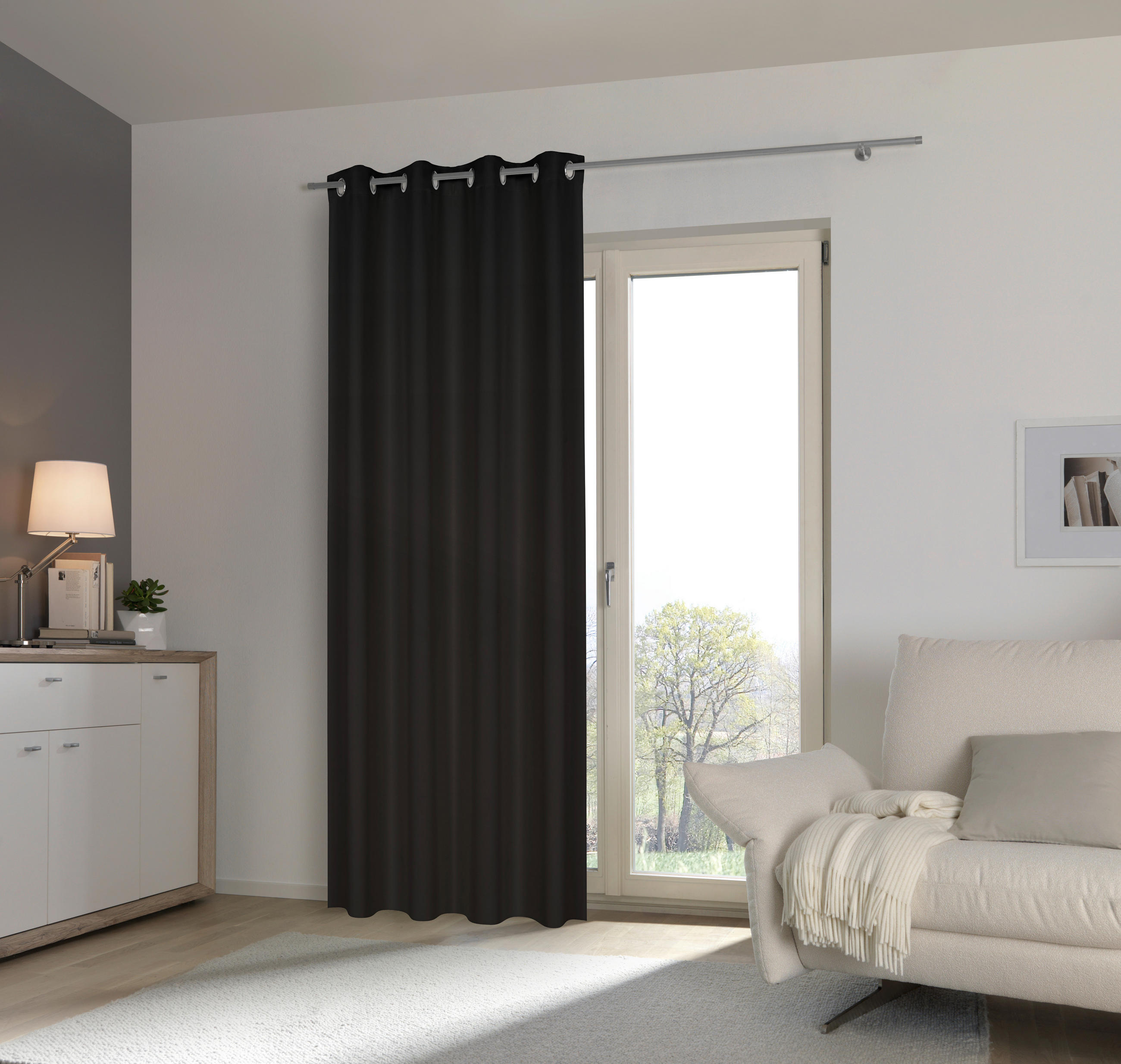 ZATEMŇOVACÍ ZÁVES, zatemnenie, 140/245 cm - čierna, Basics, textil (140/245cm) - Esposa