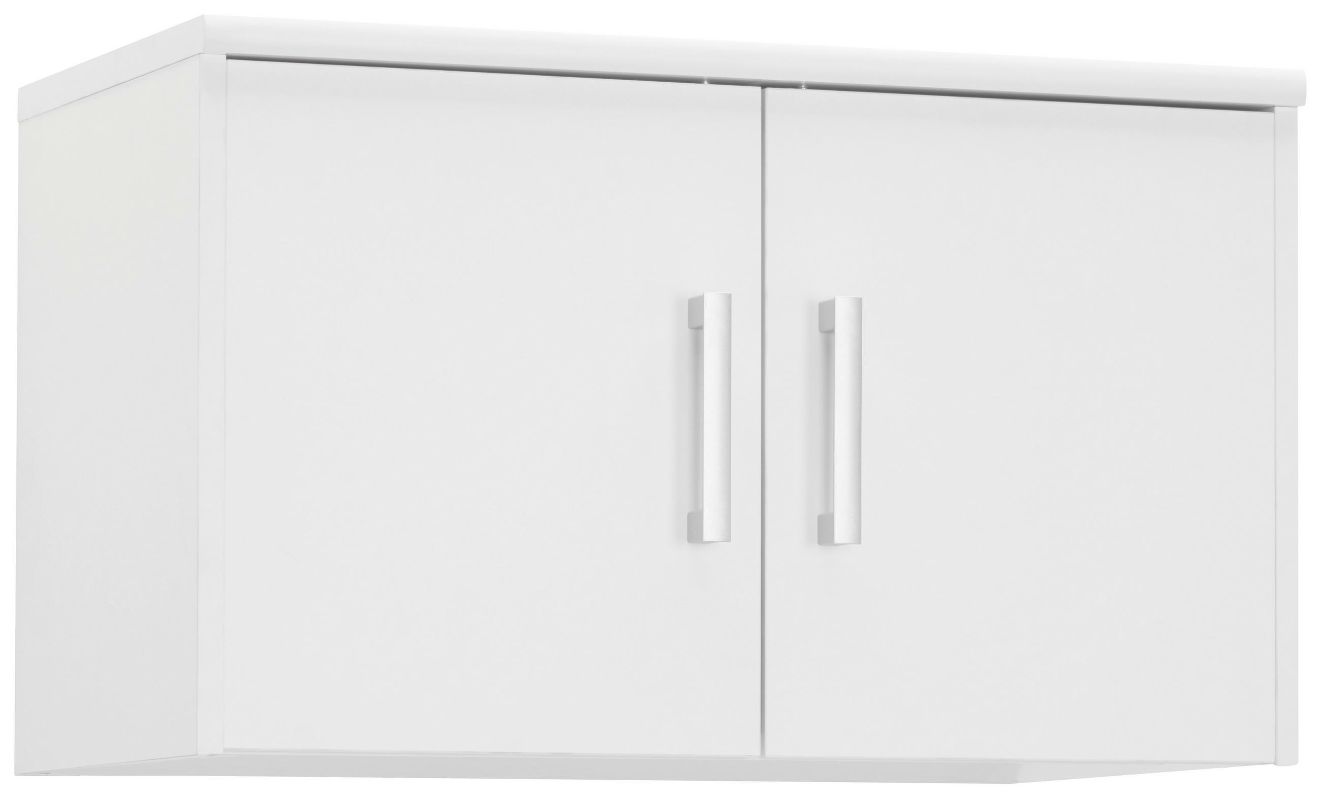 AUFSATZSCHRANK Weiß - Silberfarben/Weiß, Basics, Kunststoff (72/43/36cm) - Xora