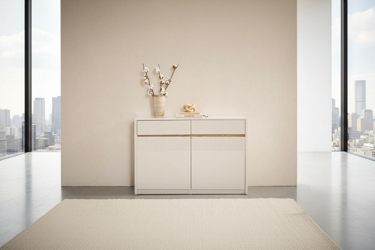 BYRÅ 117/80/40 cm  - kashmir/ekfärgad, Trend, trämaterial (117/80/40cm) - Xora